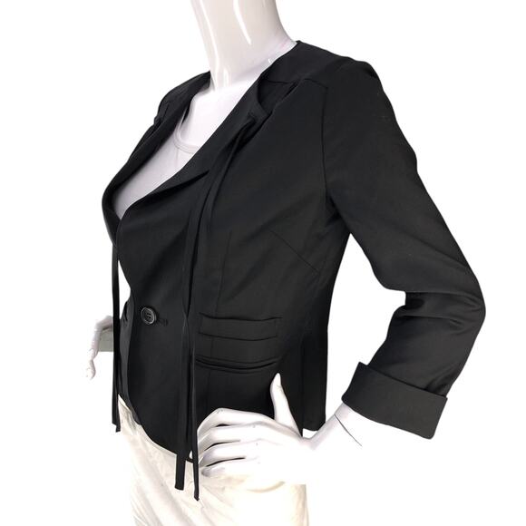 Jelly Garcia Womens Size XS Blazer Jacket One Button Partial Lining Lapel Straps - Picture 5 of 16